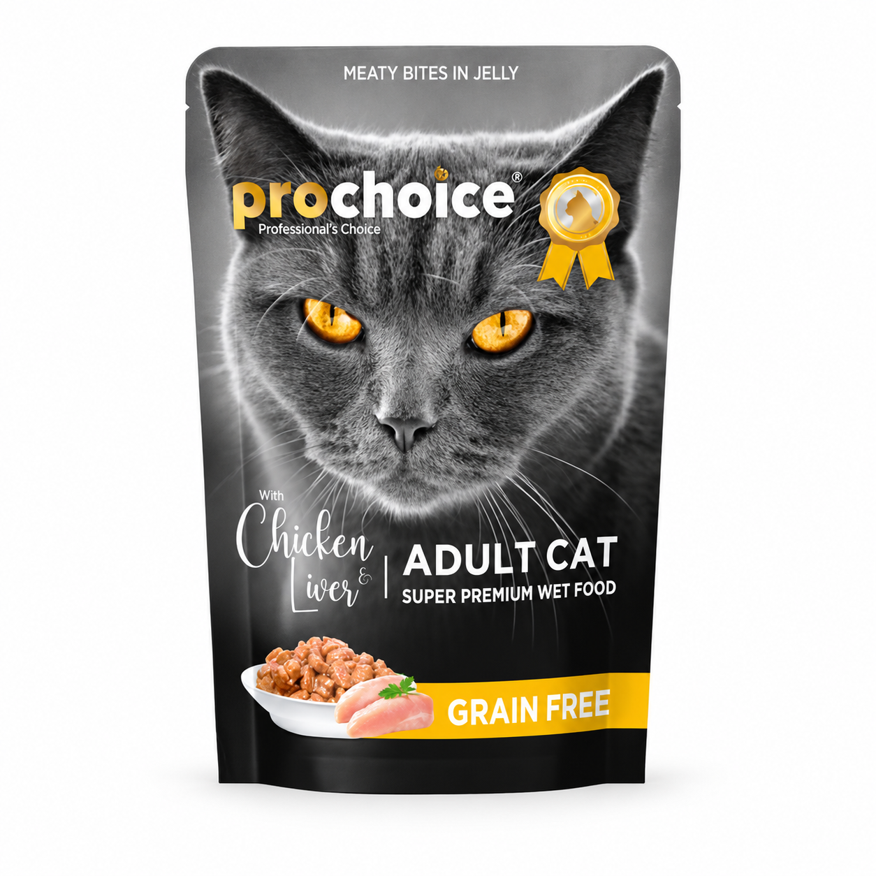ProChoice Adult Γάτας Κοτόπουλο & Συκώτι σε Ζελέ 85g