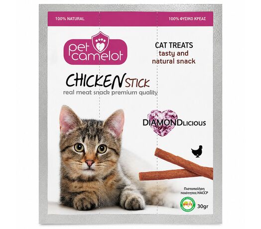 Pet Camelot Chicken Stick Λιχουδιά Γάτας με Κοτόπουλο 30g