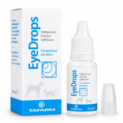 TAFARM Eye Drops Σταγόνες Καθαρισμού Ματιών για Σκύλους & Γάτες 15ml
