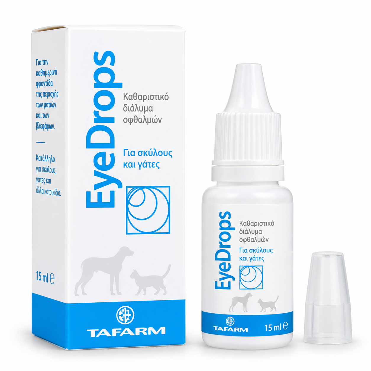 TAFARM Eye Drops Σταγόνες Καθαρισμού Ματιών για Σκύλους & Γάτες 15ml
