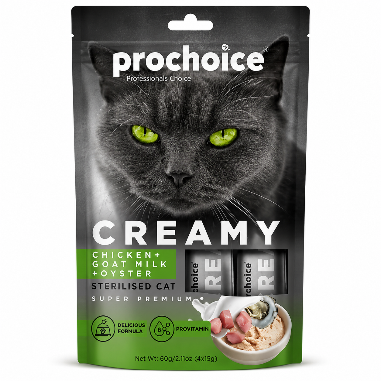 ProChoice Creamy Κρεμώδης Λιχουδιά Γάτας 60g (4x15g)