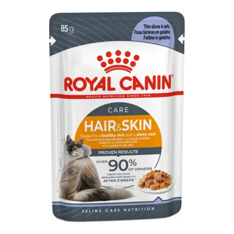 Royal Canin Hair & Skin Care Jelly Υγρή Τροφή Γάτας 85g