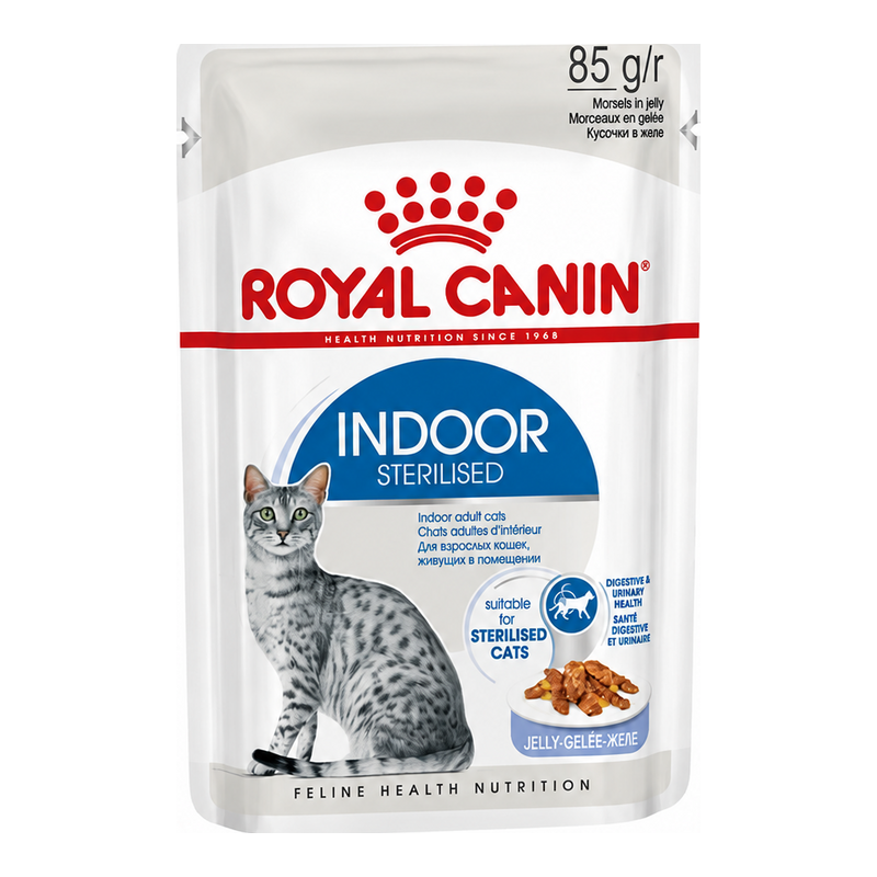 Royal Canin Indoor Sterilised Jelly Υγρή Τροφή Γάτας 85g