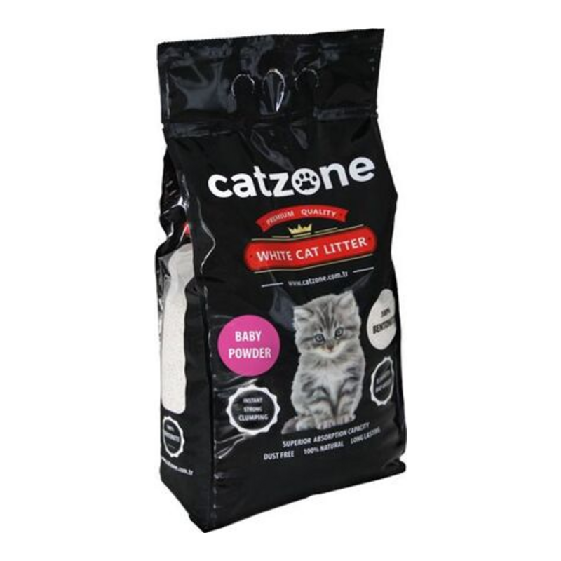Catzone Baby Powder Συγκολλητική Άμμος Γάτας