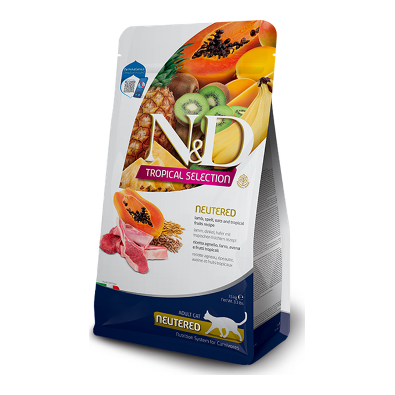 Farmina N&D Tropical Selection Neutered Αρνί & Τροπικά Φρούτα