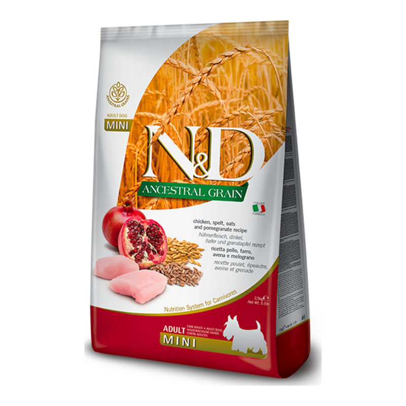 Farmina N&D Ancestral Grain Chicken & Pomegranate Adult Mini
