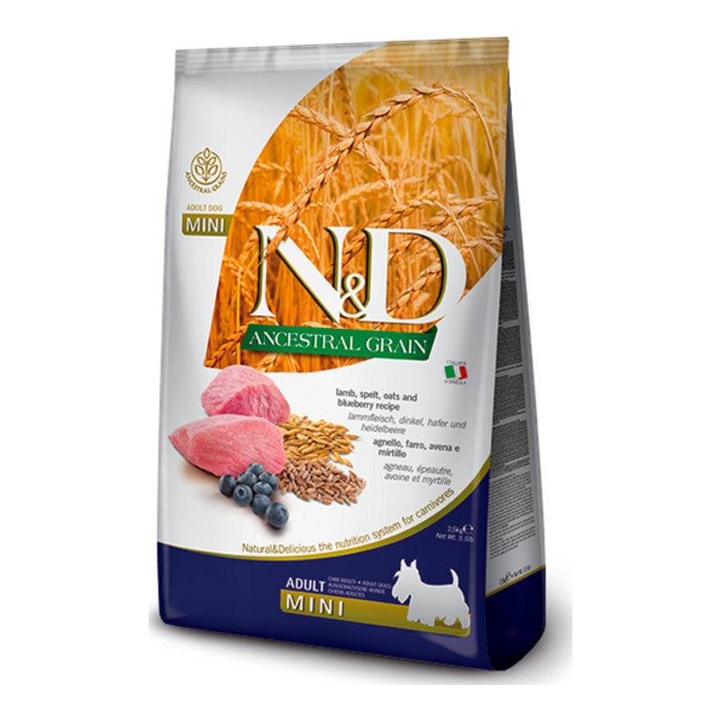 Farmina N&D Ancestral Grain Lamb & Blueberry Adult Mini