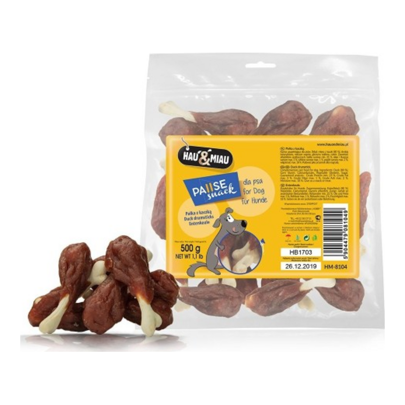 Hau&Miau Dog Pause Duck Drumsticks – Λιχουδιά Σκύλου 500g