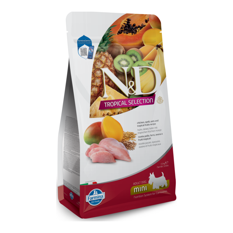 Farmina N&D Tropical Selection Chicken Adult Mini Ξηρά Τροφή Σκύλου 1.5kg