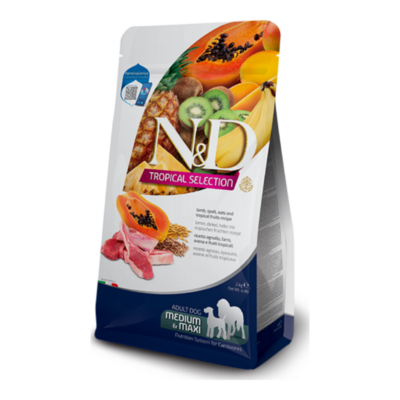 Farmina N&D Tropical Selection Lamb Adult Medium & Maxi Ξηρά Τροφή Σκύλου 2kg