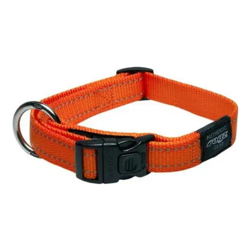 Rogz Utility Fanbelt Ανακλαστικό Περιλαίμιο Σκύλου Orange L 20mm 34–56cm
