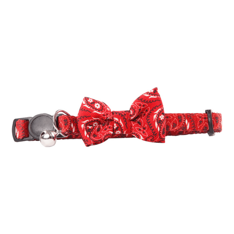 Pawise Bowknot Περιλαίμιο Γάτας Κόκκινο με Φιόγκο & Κουδουνάκι 20–30cm