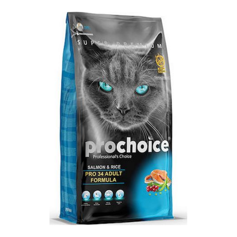 ProChoice Pro 34 Adult Salmon & Rice Ξηρά Τροφή Γάτας 2kg